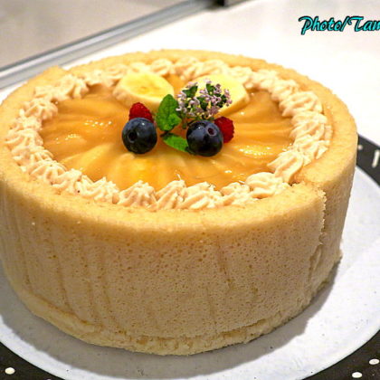 オーガニック白桃のムースケーキ