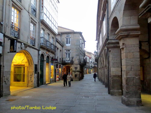 聖地Santiago de Compostelaの夕暮れ