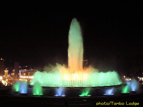 夜を彩るスペイン広場の「噴水ショー」