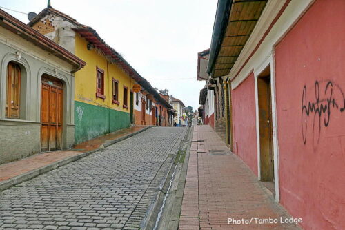 コロンビアの首都ボゴタ旧市街の歴史地区