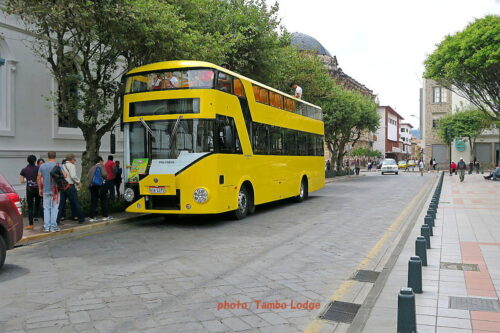 観光バスに乗って、Cuenca市内観光