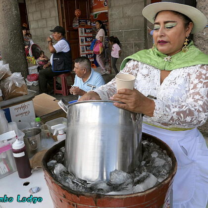 Ayacuchoの伝統的なアイスクリーム「Muyuchi」を食べる