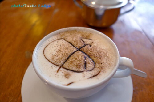 Cuscoの着いて、カフェでコーヒーをいただく