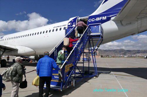 Cuscoから首都のLimaへ飛行機で移動
