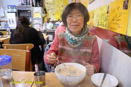 ソウルに戻り、夕食は麺類のお店へ