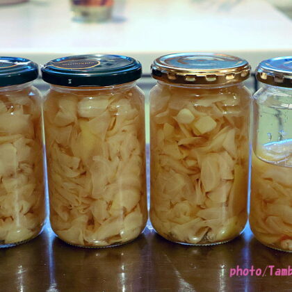 お寿司に欠かせない「ガリ」を作る