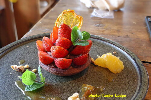 おいしい薬膳「白牡丹」で椿の花の天婦羅のランチ